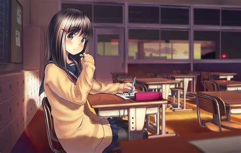 Fondos de pantalla Anime Chicas anime pantys suéter captura de pantalla x px