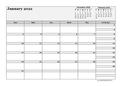 2021 Blank Three Month Calendar Free Printable Templates