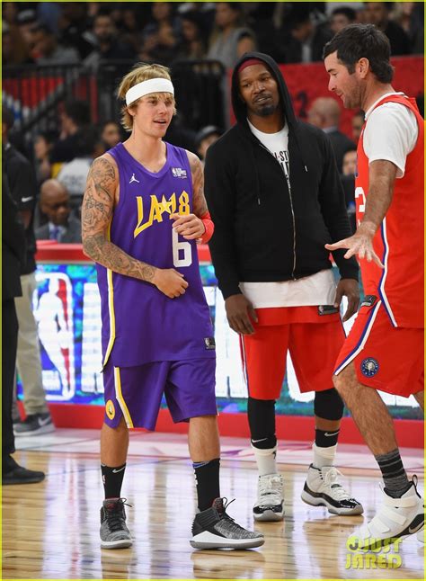 Justin Bieber Plays In The NBA All Star Game Celebrity Game Photo