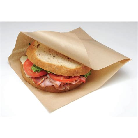 Bagcraft 300101 Natural Kraft Paper Open Sesame Sandwich Bag 9l X 10w