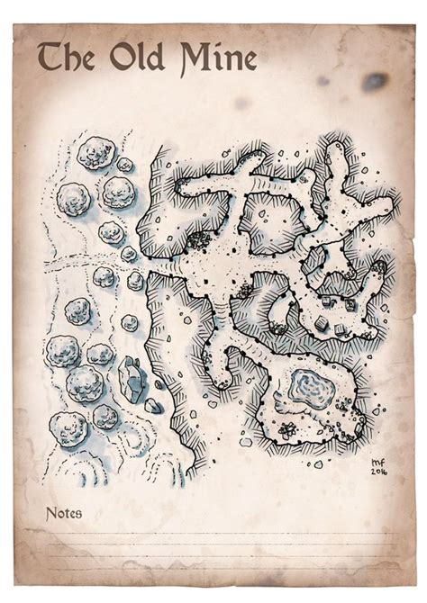 Map The Old Mine Maps Locations In 2019 Fantasy Map Dungeon
