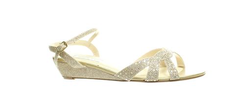 Touch Ups Womens Gold Sandals Size 95 784074 Ebay