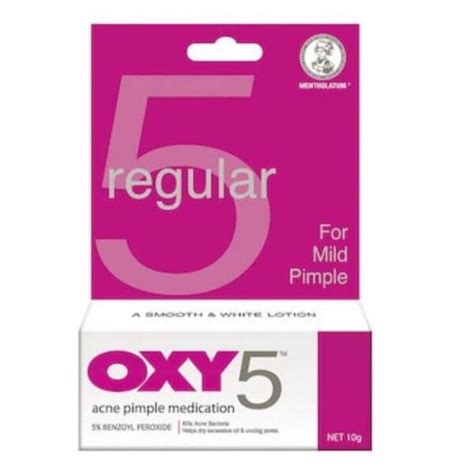 Oxy 5 Regular Acne Pimple Medication 10g Acne Cream Oxy 5