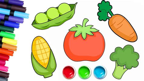 Chiki Arte Aprende A Dibujar Cómo Dibujar Y Colorear 5 Vegetales