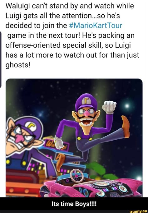 Waluigi Cant Stand By And Watch While Luigi Gets All The Attention