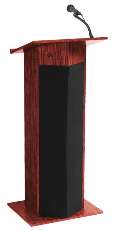 Podiums With Wired Microphone Made Of Solid Wood
