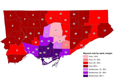 Torontos Mayoral Election In Five More Maps Spacing Toronto