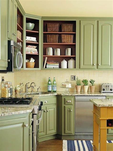 When paired with traditional elements such as subway tile and aged brass give kitchen cabinets an inexpensive facelift with a fresh coat of paint. 27 Color Ideas for Kitchen Cabinets | Décor Outline