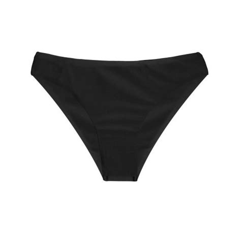 Brazilian Fixed Scrunch Bikini Bottom In Plain Black Bottom Preto