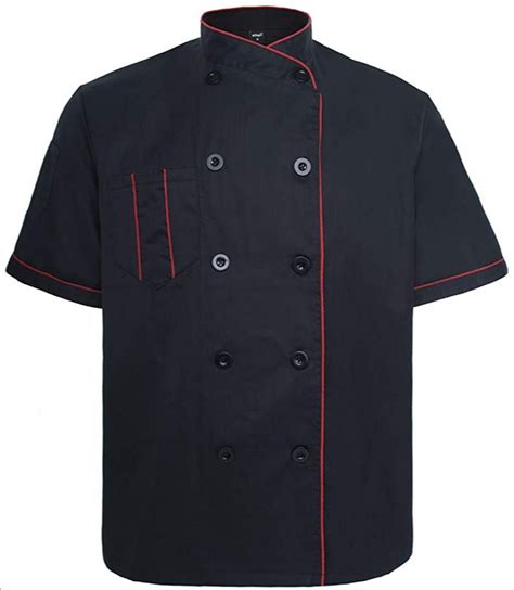 Cotton Unisex Men Black Chef Coat For Hotelrestaurants Size Medium