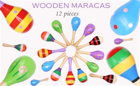 12 Pieces Maracas For Maraca Party Favours Great For Decorations