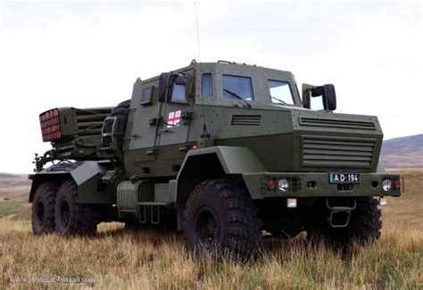 lance roquette multiple géorgien rs 122 armored truck army vehicles bm 21 grad