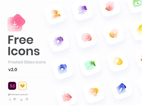 Glass Icons Pack Graphic For Free