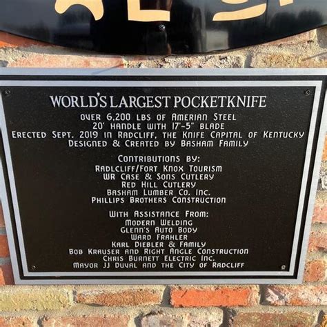 Worlds Largest Pocket Knife In Radcliff Ky