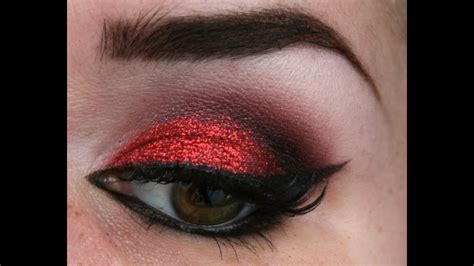 Red Glitter Eye Makeup Tutorial Mugeek Vidalondon