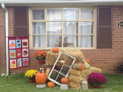 ~outdoor Fall Display~ Created By Up Cycling Householdlawn Items And