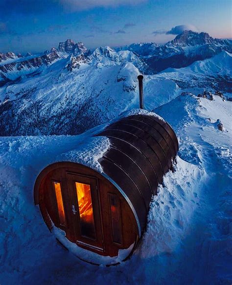 Pin By Charlie Patterson On Containers Plus Sauna Dolomites Cabin Life