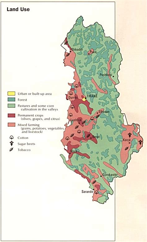 Albania Land Use Map 1990 •