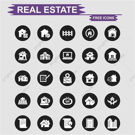 Real Estate Brochure Vector Design Images Real Estate Icons Set Vector