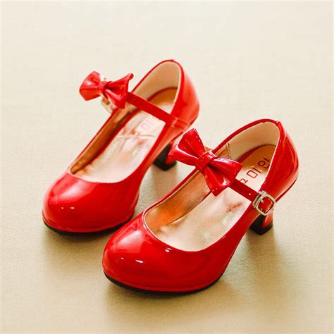 Buy Spring Red High Heel Children Shoes Girls Solid