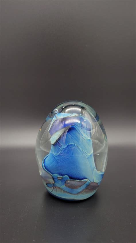 Vintage 2001 Robert Eickholt Art Glass Paperweight 3 Etsy