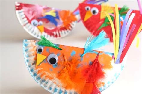 Paper Plate Craft Rocking Birdies Animal Crafts Paper Plate Crafts