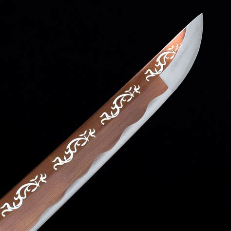 Handmade Spring Steel Brown Blade Full Tang Real Japanese Katana