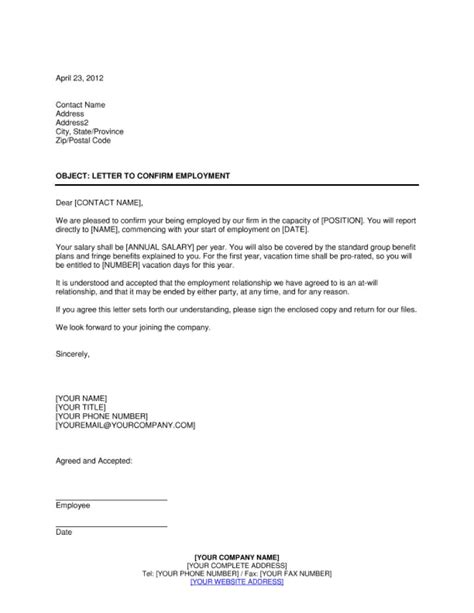 Appointment letter sample for employee. Letter of Employment - Fotolip