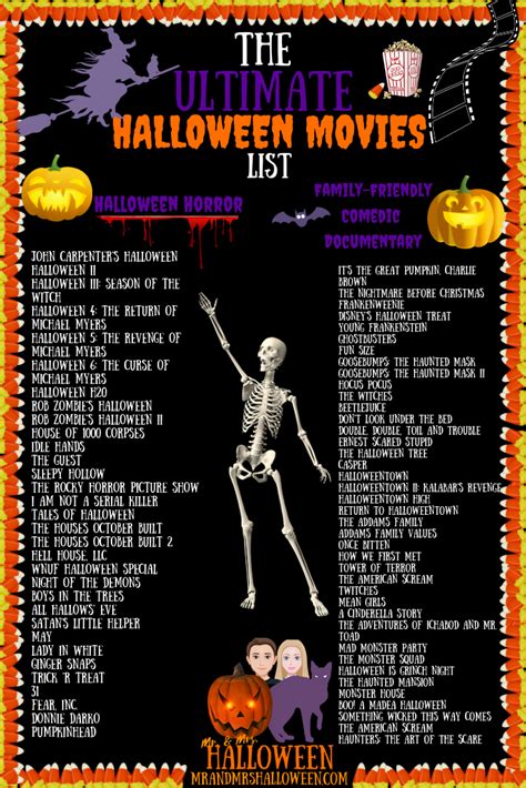 Halloween Movies List With 70 Titles And A Printable Calendar To Plan