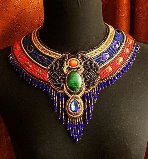 Beautiful Jewelry In Egyptian Style Long Pearl Necklaces Pearl