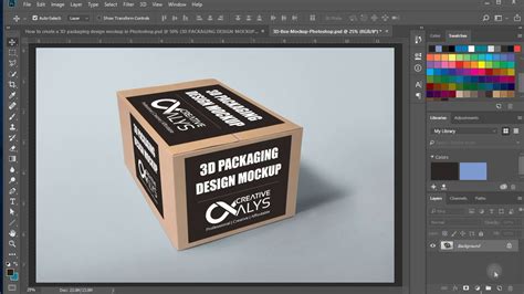 How To Create 3d Packaging Design Mockup In Photoshop Tutorial Youtube