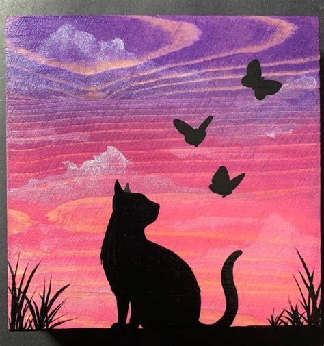 Cat Art Painting Diy Canvas Art