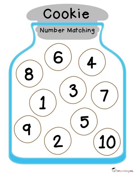 Freecookie Number Matchingpdf Numbers Preschool Math Activities