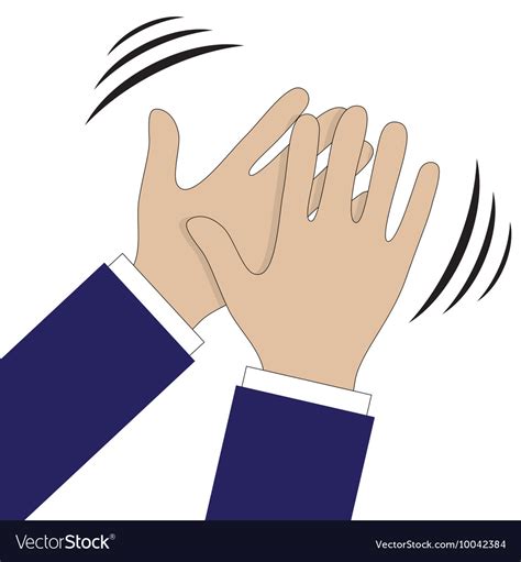 Hands Clapping Symbol Icons For Video Royalty Free Vector