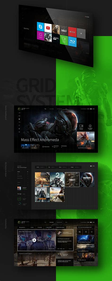 Xbox One X Ui Concept On Behance