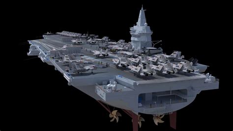 Next Generation Nuclear Powered Concept Aircraft Carrier D Model My