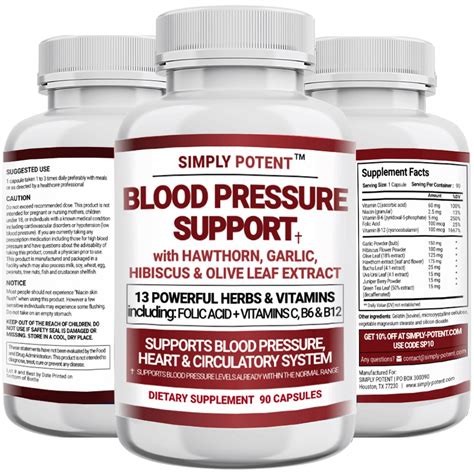 Blood Pressure Support Supplement For Cholesterol And Heart Health