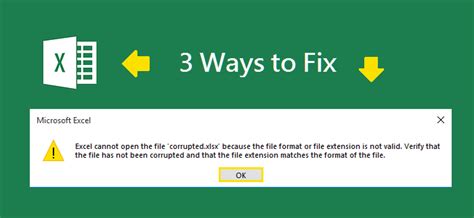 Excel Cannot Open The File Because The File Format Or File Extension Is