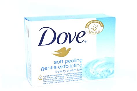 Exfoliating beads gently wash away dead skin. Dove Soft Peeling Gentle Exfoliating Bar Soap, 100g | Bar ...