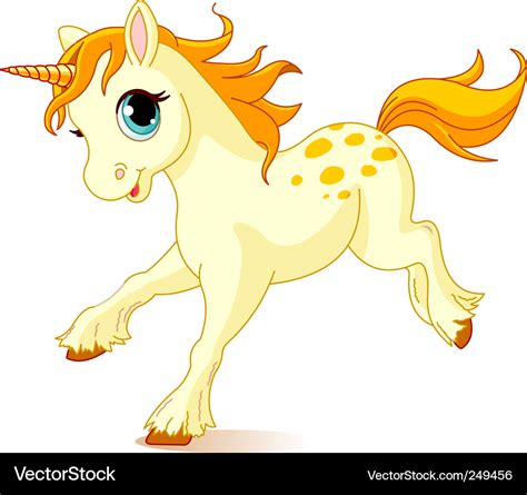Cartoon Baby Unicorn Royalty Free Vector Image