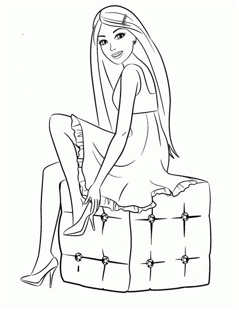 Printable Barbie Coloring Page Customize And Print