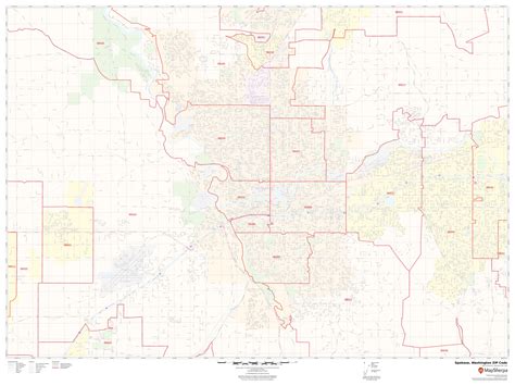 Spokane Zip Code Map Washington