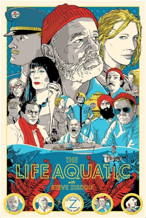 The Life Aquatic Of Steve Zissou Mondo Posters Film Art Movie