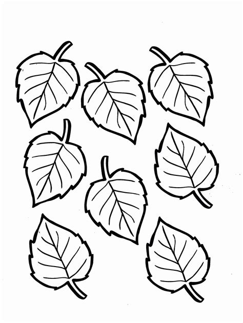 Fall Leaves Coloring Pages For Kindergarten At Free