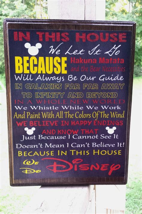 In This House We Do Disney Wooden Sign