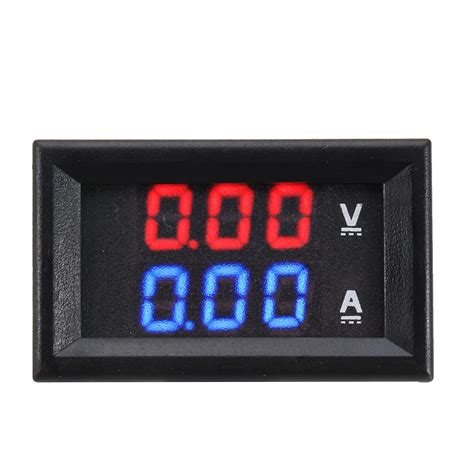 Dc 100v 10a Mini Digital Voltmeter Ammeter Blue Red Led Panel Amp
