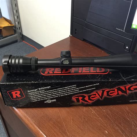 Redfield Revenge 4 12x42mm Rifle Scope Matte Black 4 Plex Reticle