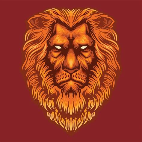 Vector Illustration Of A Lions Head 13687241 Vector Art At Vecteezy