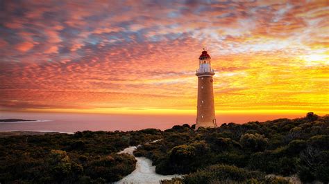 Nature Landscape Water Sea Rocks Lighthouse Horizon Clouds Sky