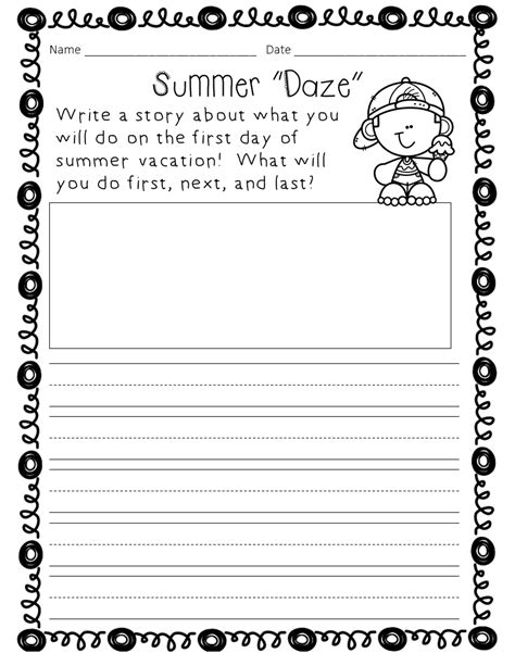 June Writing Prompts Kindergarten 1st Grade 2nd Grade Pdf And
